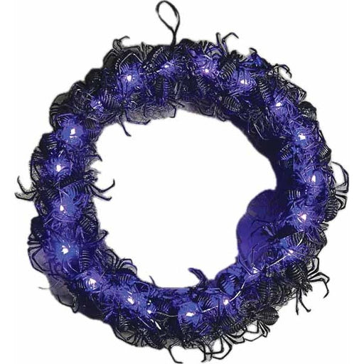 15-Inch Halloween Wreath with Spiders