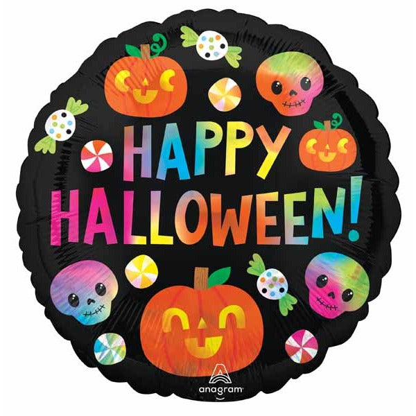 Halloween Cuties 18-Inch Round Holographic Foil Balloon