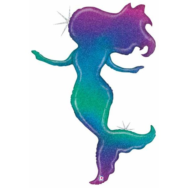 Glitter Mermaid 52-Inch Shaped Foil Balloon