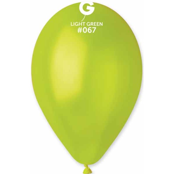 Gemar 12-Inch Metallic Light Green Latex Balloons, 50 Count