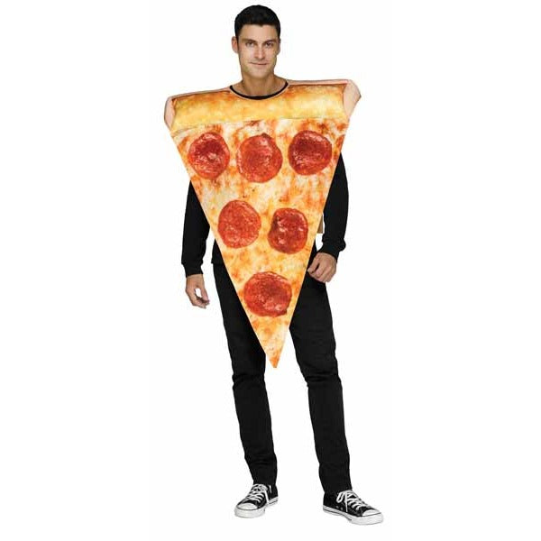 Adult Pizza Slice Costume with Ties