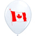 Canada Flag 12-Inch White Latex Balloons, 50 Pack