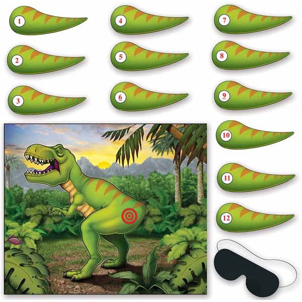 TAIL ON DINOSAUR GAME 18"X21.5" 1/PKG