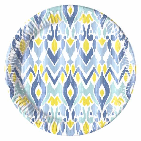Ethnic Design 9-Inch Paper Plates, 8 Pack