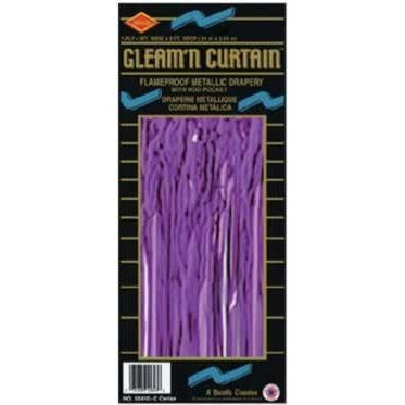 Purple 1-Ply Metallic Curtain, 8 ft x 3 ft