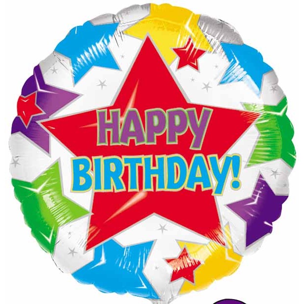 Star Birthday 18 Inch Foil Balloon