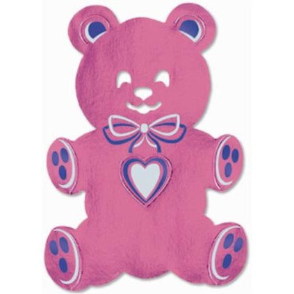17 Inch Pink Foil Teddy Bear Silhouette Decoration