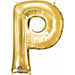 34-Inch Gold Letter P Foil Balloon
