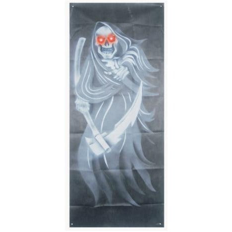 Light-Up Reaper Halloween Curtain, 73 x 30 Inches