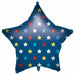 Blue Stars 18-Inch Foil Balloon