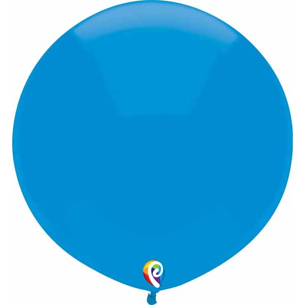 17-Inch Neon Blue Outdoor Display Balloons, 72 Count