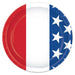 RED, WHITE & BLUE 7~ PLATE 8/PKG