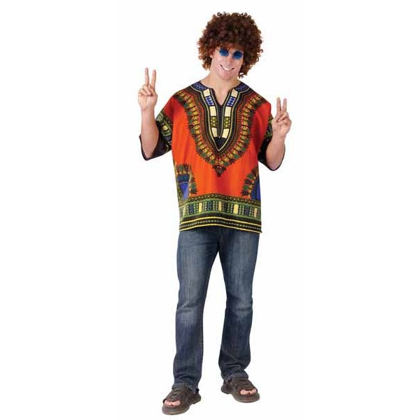 Adult Dashiki Hippie Costume Shirt