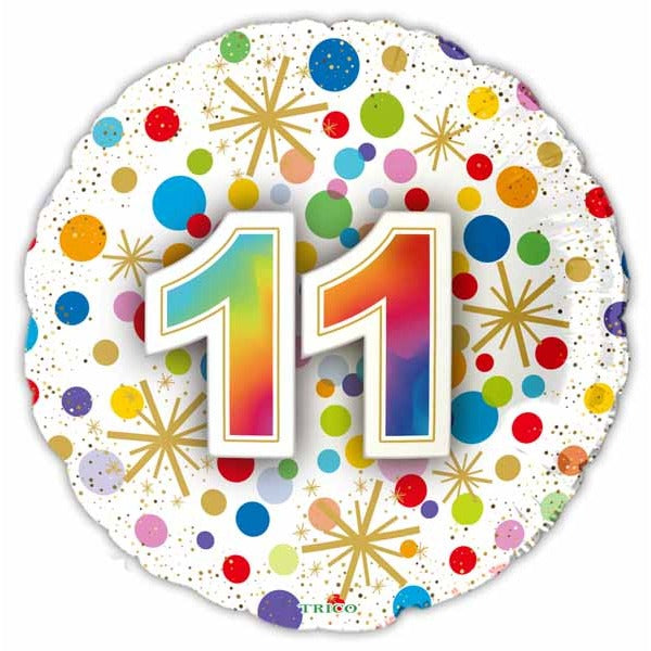 Number 11 Foil Balloon, 18 Inch
