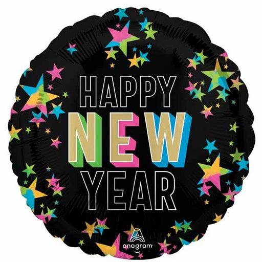 New Year Glow 18-Inch Round Foil Balloon