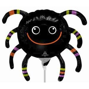 Smiley Spider Mini Shape Halloween Foil Balloon