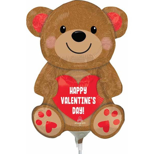 Cuddly Bear Mini Valentine's Day Foil Balloon