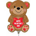 Cuddly Bear Mini Valentine's Day Foil Balloon