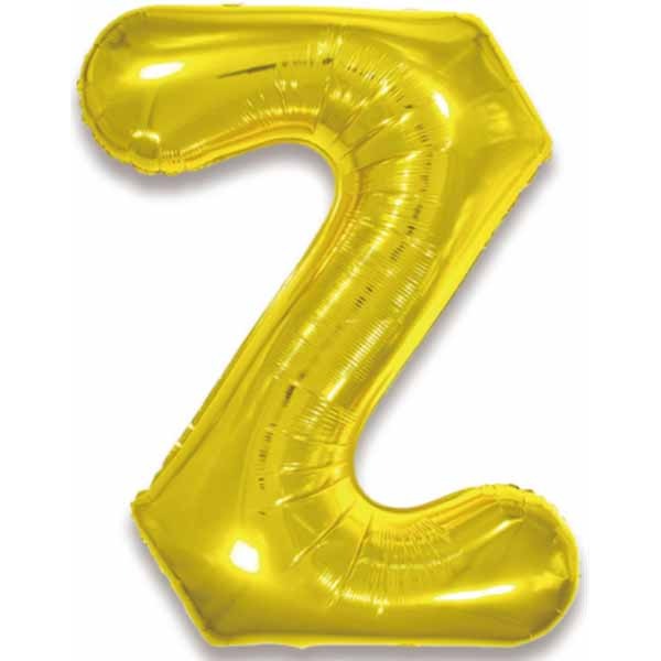 34-Inch Gold Letter Z Foil Balloon