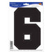 Black Number 6 Peel N Place Decoration