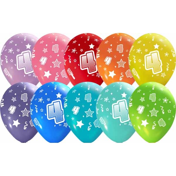 #4 NUMBERS-ALL-OVER 12" TRENDY ASST 50/B