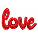 RED LOVE SCRIPT 7.5' LONG 4.5' TALL