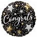 Congrats Stars 18-Inch Round Foil Balloon
