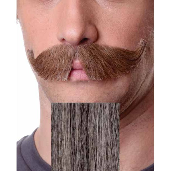 Grey Character Costume Moustache