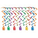Number 16 Metallic Hanging Whirls, 12-Pack