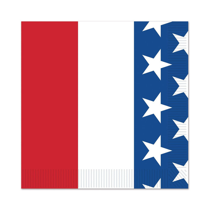Patriotic 2-Ply Beverage Napkins, 16 Count