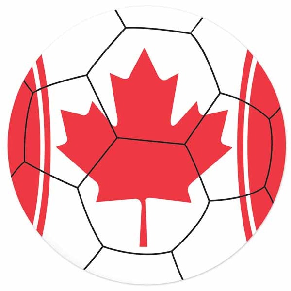 Canada Soccer Peel 'N Place Decoration, 5.25 Inches