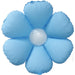 DecoChamp 24-Inch Blue and White Flower Foil Balloons, 2-Pack