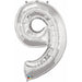 34-Inch Silver Number 9 Balloon