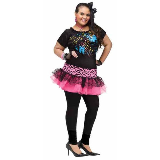 Women's Plus Size 80s Pop Party Costume, 16W/20W