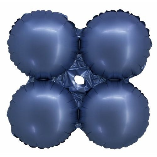 17-Inch Matte Dark Blue Foil Quad Balloon