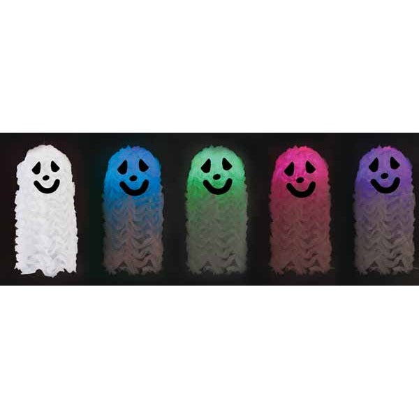18-Inch Color-Changing Hanging Shag Ghost