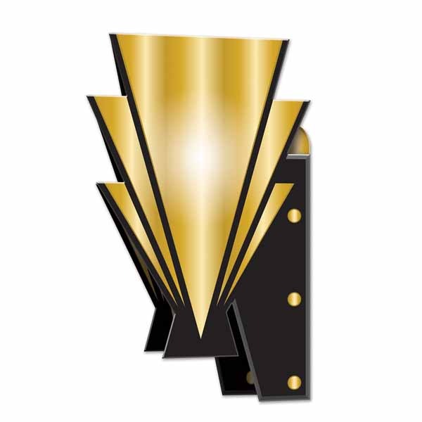 3D Great 20's Wall Sconces, 2 Pack