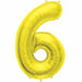 34-Inch Gold Number 6 Balloon