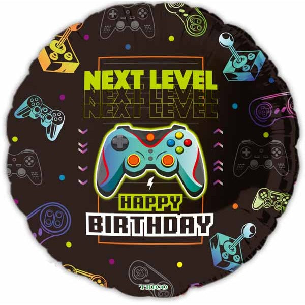 Next Level Birthday 18" Round Foil Balloon