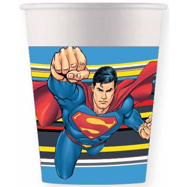SUPERMAN KRYPTON PAPER CUPS 7OZ 8/PK