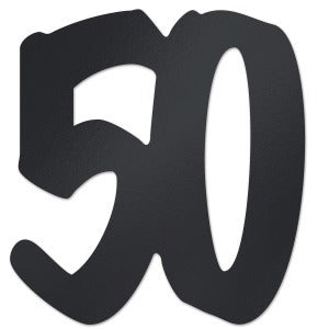 Number 50 Foil Silhouette Decoration