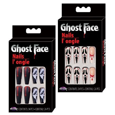 Ghost Face Costume Nails, Assorted