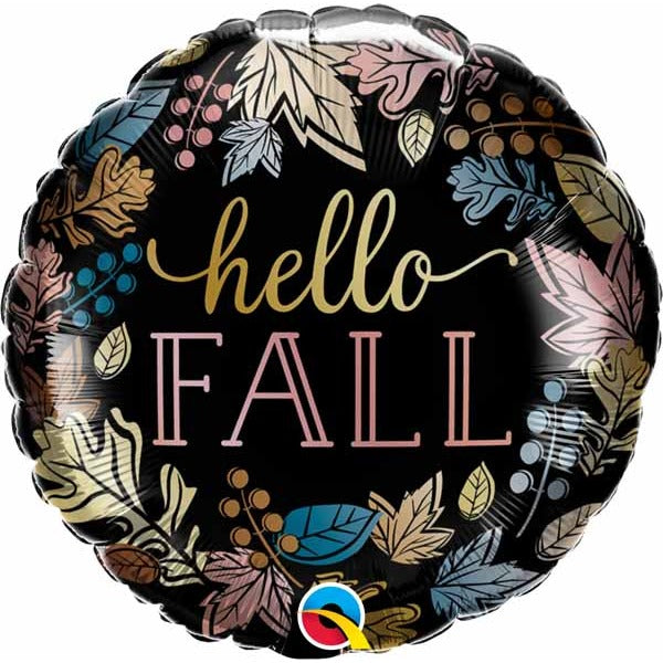 Hello Fall 18" Round Foil Balloon