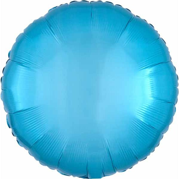 Anagram 18-Inch Caribbean Blue Round Foil Balloon