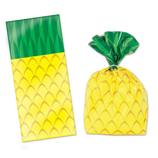 Pineapple Cello Party Favor Bags, 25 Count