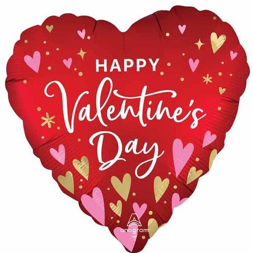 Heartfelt Elegance Happy Valentine's Day 18-Inch Heart Foil Balloon