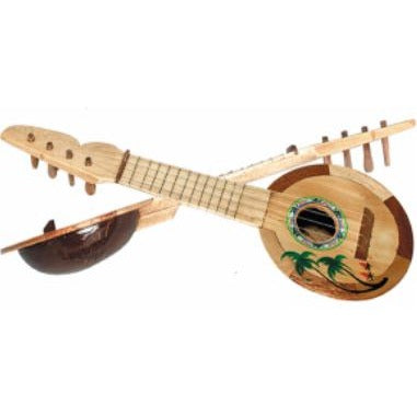 17-Inch Coconut Ukulele Luau Decoration