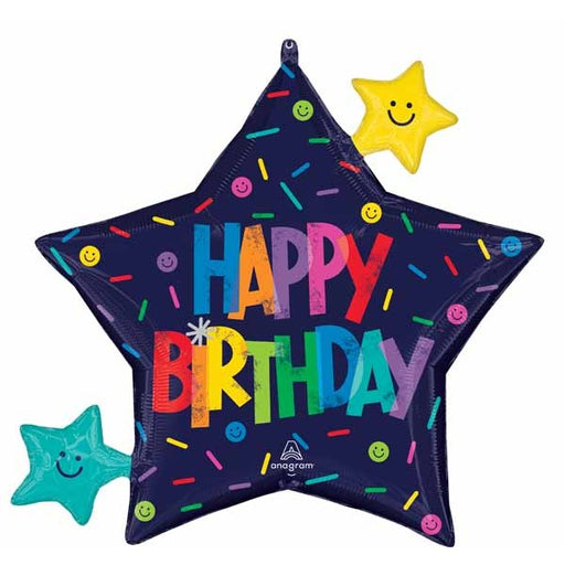 Bold Birthday Star Foil Balloon, 29 Inch