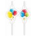 Sparkling Balloons Medallion Paper Straws, 4 Pack