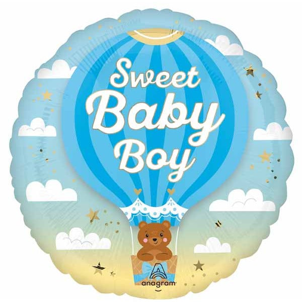 It's a Boy Blue Round Foil Balloon, 18 Inch
